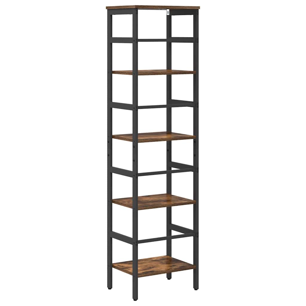 Bookshelf Smoked Oak 40 x 29.5 x 149 cm Engineered Wood