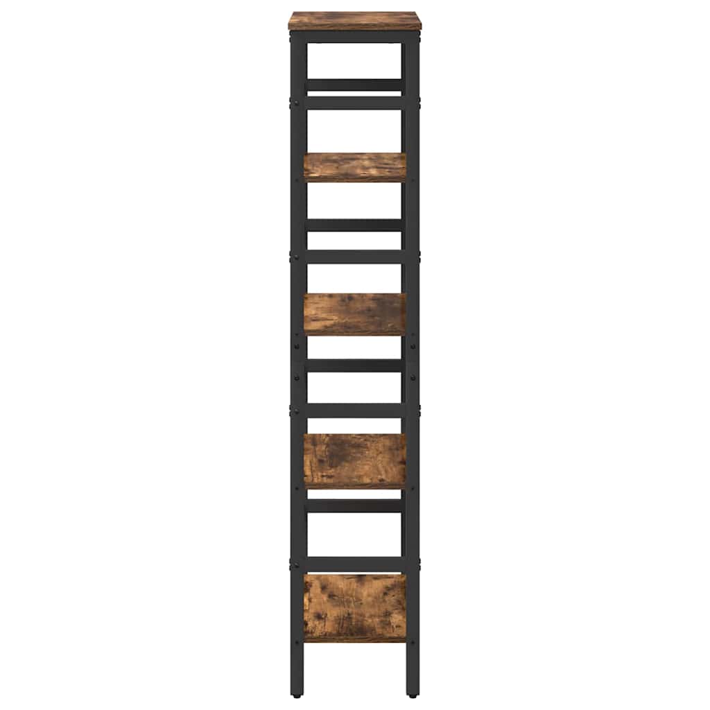 Bookshelf Smoked Oak 40 x 29.5 x 149 cm Engineered Wood