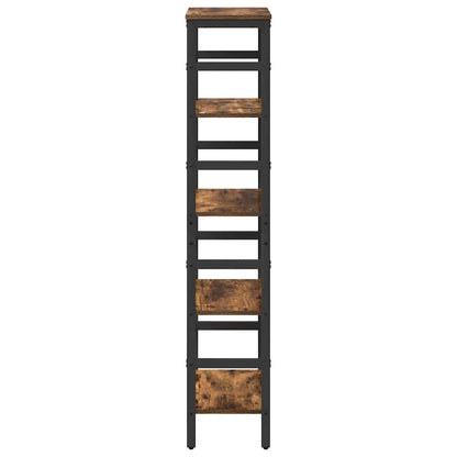 Bookshelf Smoked Oak 40 x 29.5 x 149 cm Engineered Wood