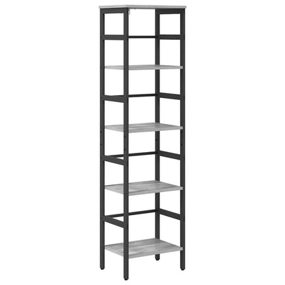 Bookshelf Grey Sonoma 40 x 29.5 x 149 cm Engineered Wood