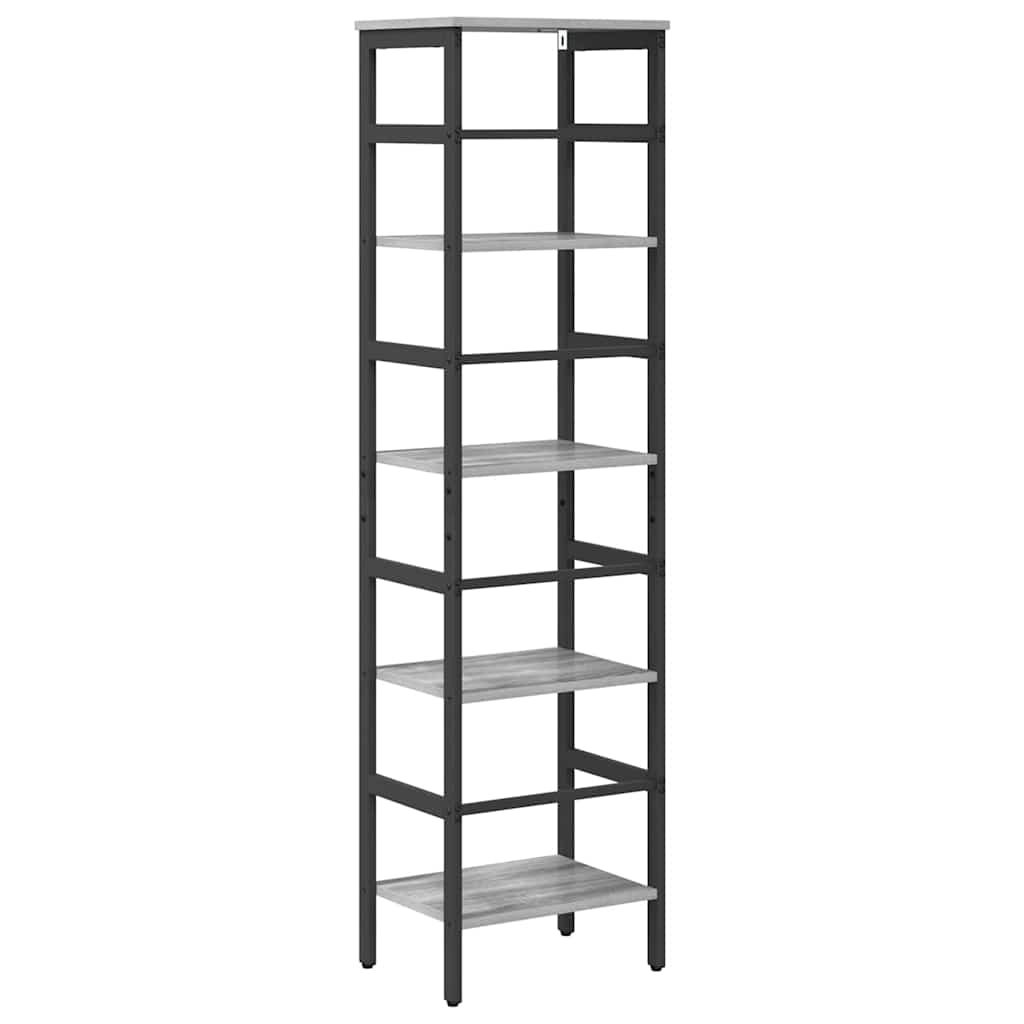 Bookshelf Grey Sonoma 40 x 29.5 x 149 cm Engineered Wood