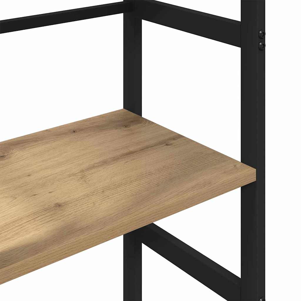 Bookshelf 4-Tier 40 x 29.5 x 149 cm Engineered Wood Artisan Oak