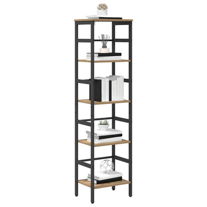 Bookshelf 4-Tier 40 x 29.5 x 149 cm Engineered Wood Artisan Oak