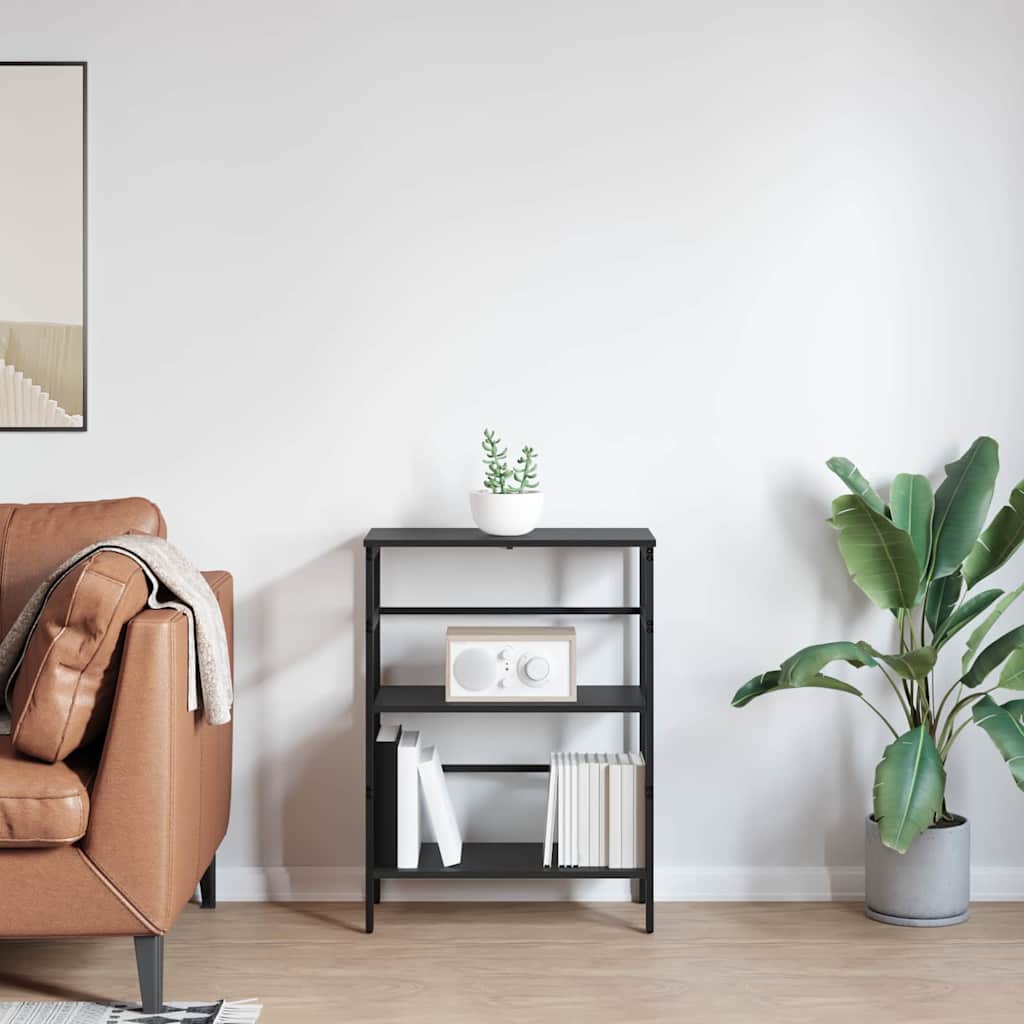 Bookshelf Black Oak 60 x 29.5 x 81 cm Engineered Wood