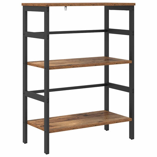 Bookshelf 2-Tier 60 x 29.5 x 81 cm Engineered Wood Old Wood
