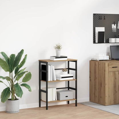 Bookshelf 2-Tier 60 x 29.5 x 81 cm Engineered Wood Artisan Oak