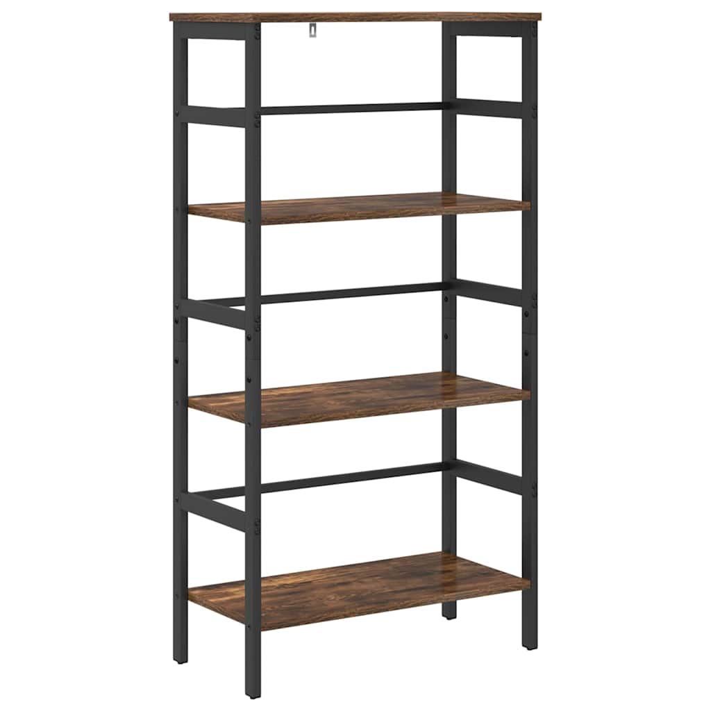 Bookshelf Smoked Oak 60 x 29.5 x 115 cm Engineered Wood