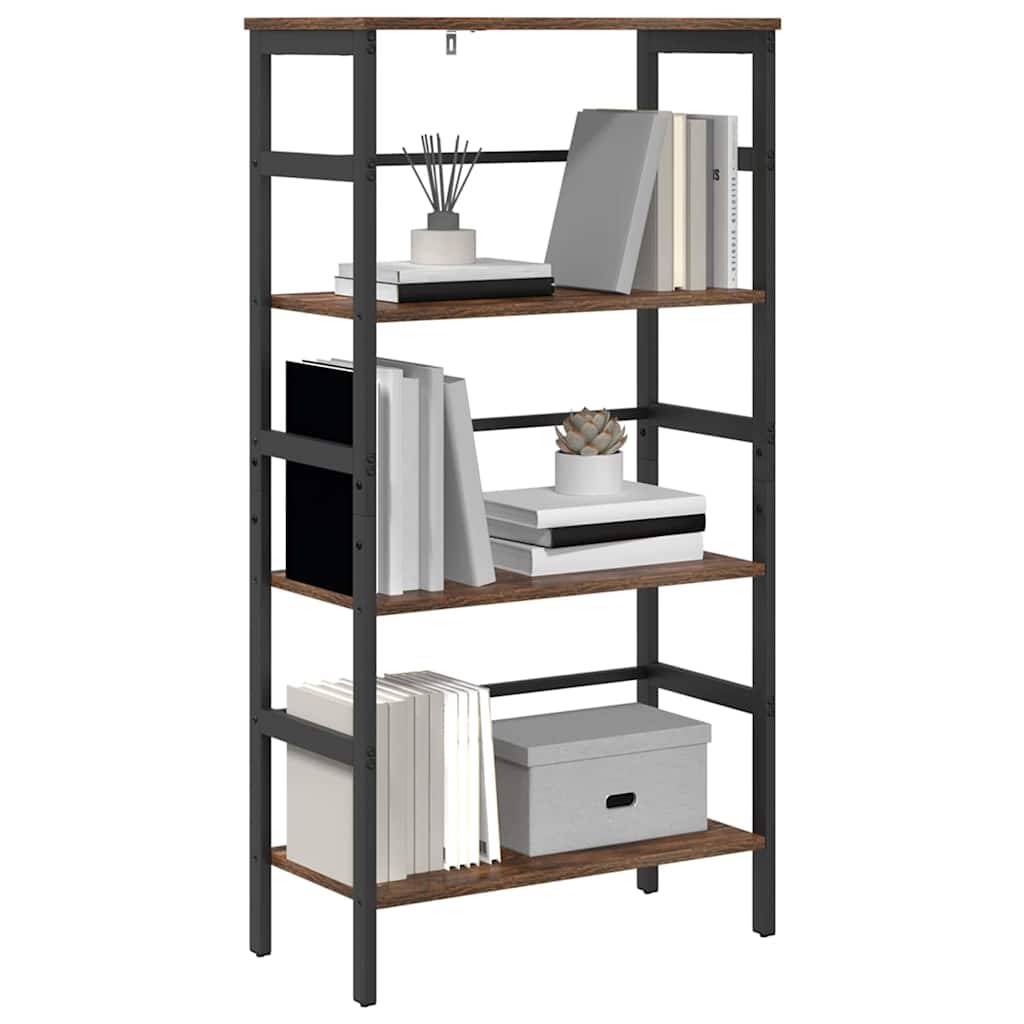 Bookshelf Smoked Oak 60 x 29.5 x 115 cm Engineered Wood