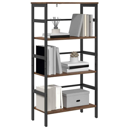 Bookshelf Smoked Oak 60 x 29.5 x 115 cm Engineered Wood