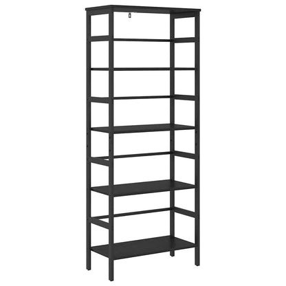 Bookshelf Black Oak 60 x 29.5 x 149 cm Engineered Wood