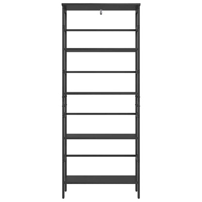 Bookshelf Black Oak 60 x 29.5 x 149 cm Engineered Wood