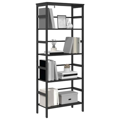 Bookshelf Black Oak 60 x 29.5 x 149 cm Engineered Wood