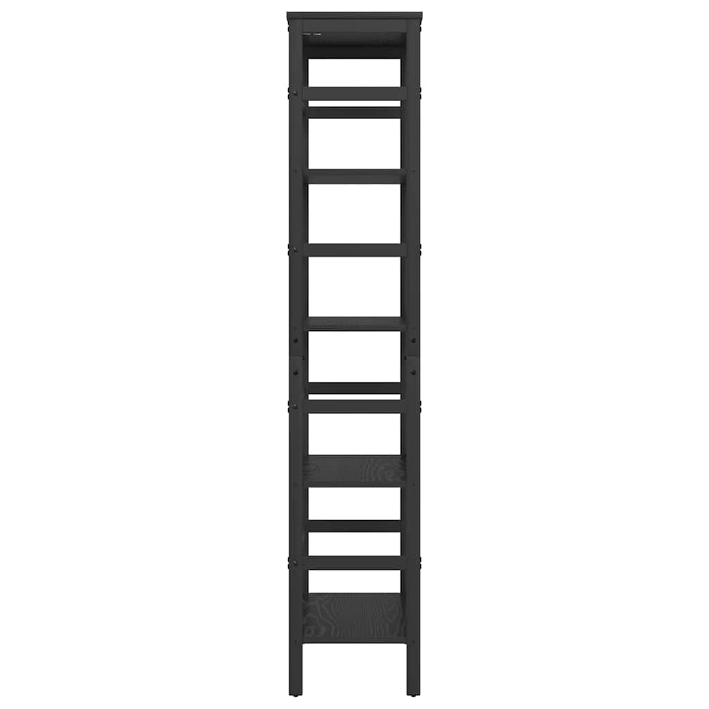 Bookshelf Black Oak 60 x 29.5 x 149 cm Engineered Wood