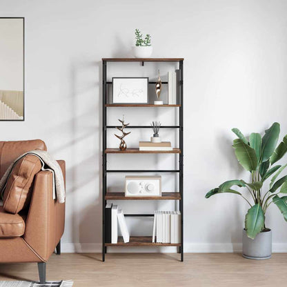 Bookshelf Smoked Oak 60 x 29.5 x 149 cm Engineered Wood