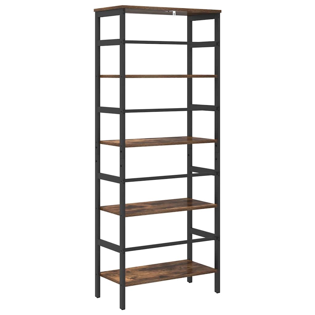 Bookshelf Smoked Oak 60 x 29.5 x 149 cm Engineered Wood
