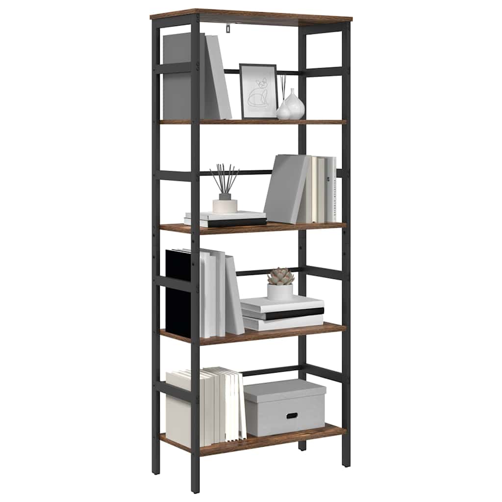 Bookshelf Smoked Oak 60 x 29.5 x 149 cm Engineered Wood