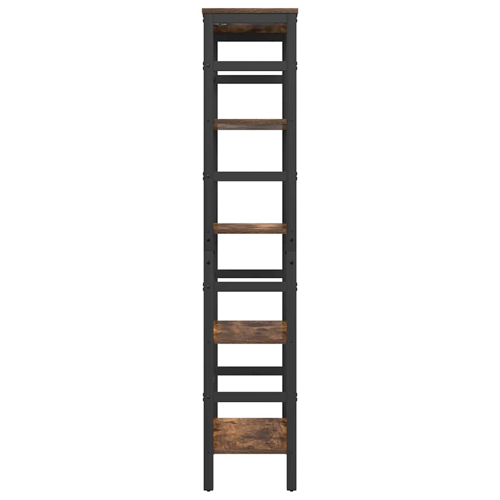 Bookshelf Smoked Oak 60 x 29.5 x 149 cm Engineered Wood