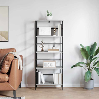 Bookshelf Grey Sonoma 60 x 29.5 x 149 cm Engineered Wood
