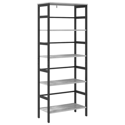 Bookshelf Grey Sonoma 60 x 29.5 x 149 cm Engineered Wood