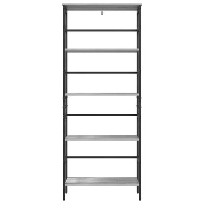 Bookshelf Grey Sonoma 60 x 29.5 x 149 cm Engineered Wood