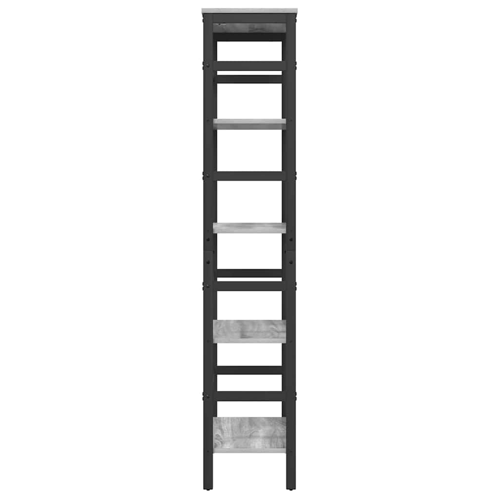 Bookshelf Grey Sonoma 60 x 29.5 x 149 cm Engineered Wood