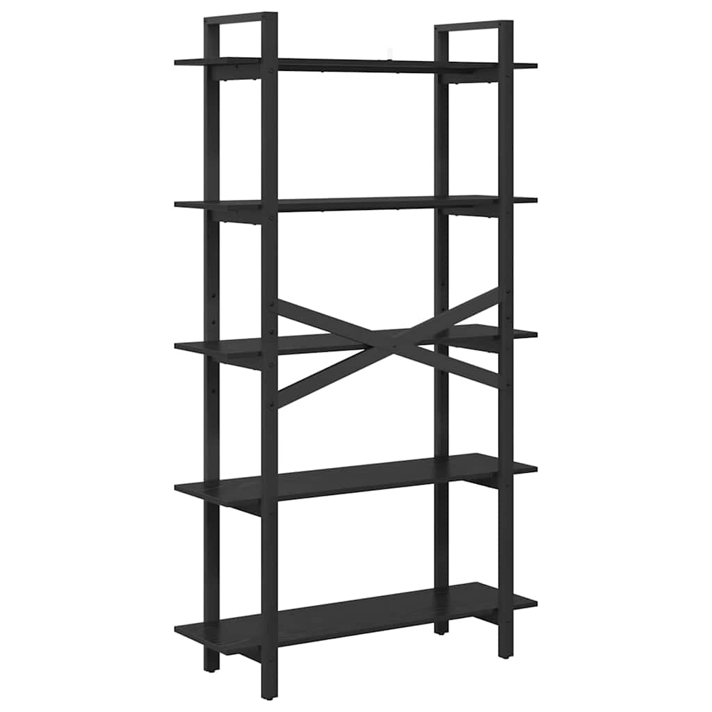 Bookshelf Black Oak 100 x 33.5 x 178 cm Engineered Wood