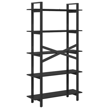 Bookshelf Black Oak 100 x 33.5 x 178 cm Engineered Wood
