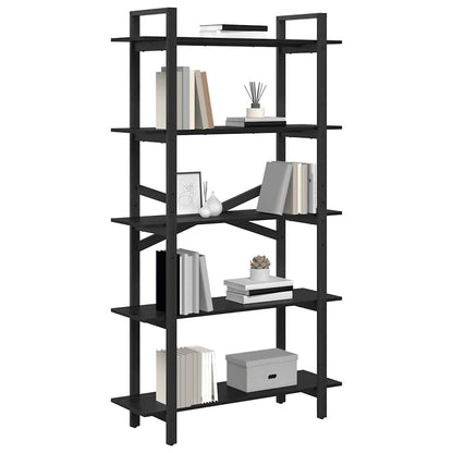 Bookshelf Black Oak 100 x 33.5 x 178 cm Engineered Wood