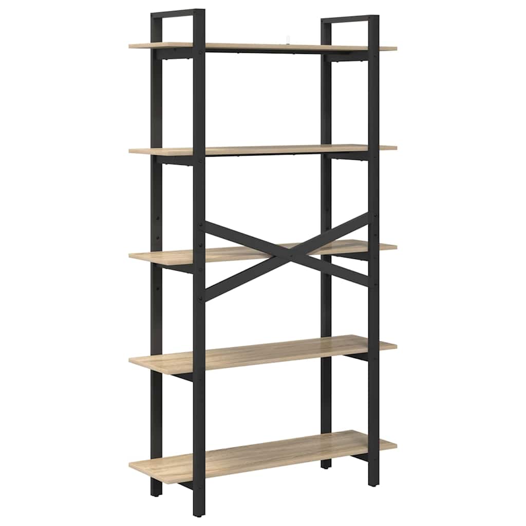 Bookshelf Sonoma Oak 100 x 33.5 x 178 cm Engineered Wood
