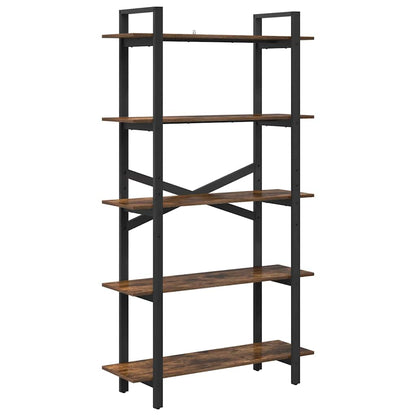 Bookshelf Smoked Oak 100 x 33.5 x 178 cm Engineered Wood