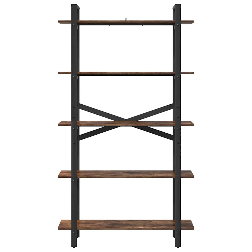 Bookshelf Smoked Oak 100 x 33.5 x 178 cm Engineered Wood