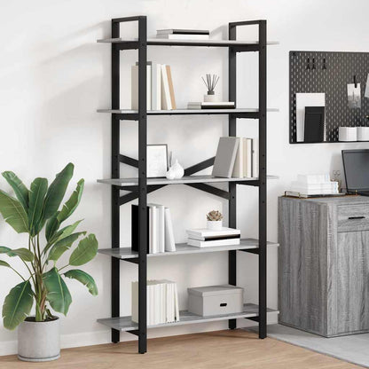 Bookshelf Grey Sonoma 100 x 33.5 x 178 cm Engineered Wood