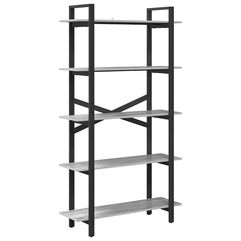 Bookshelf Grey Sonoma 100 x 33.5 x 178 cm Engineered Wood