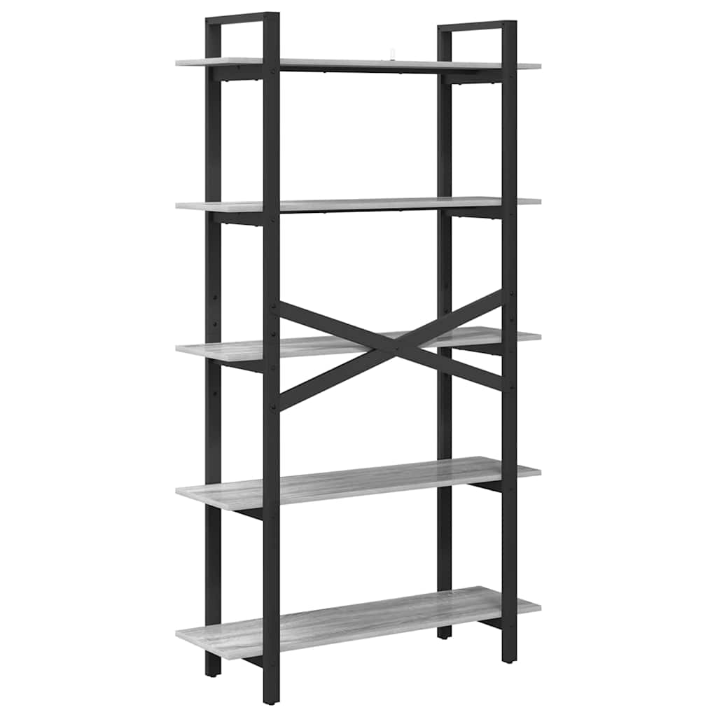 Bookshelf Grey Sonoma 100 x 33.5 x 178 cm Engineered Wood