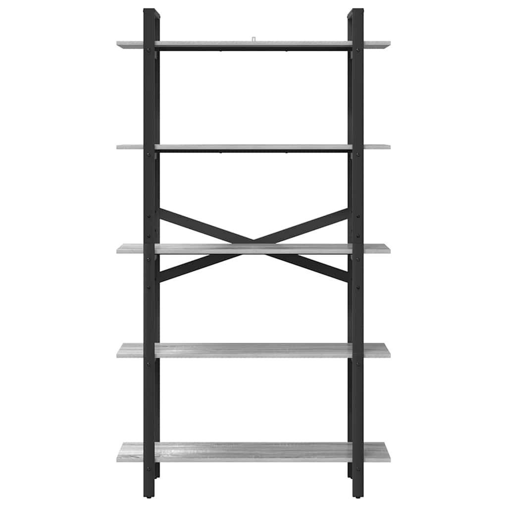 Bookshelf Grey Sonoma 100 x 33.5 x 178 cm Engineered Wood