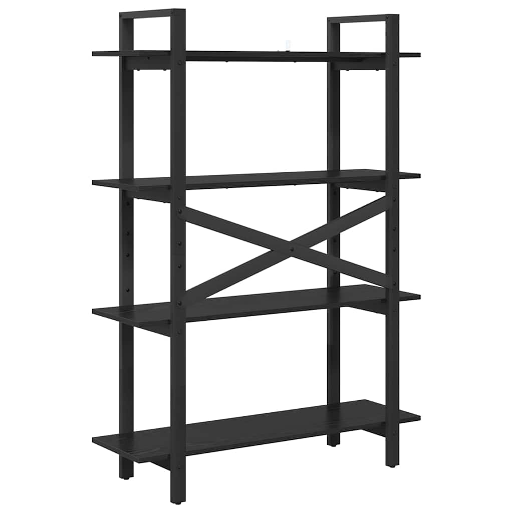 Bookshelf Black Oak 100 x 33.5 x 140 cm Engineered Wood