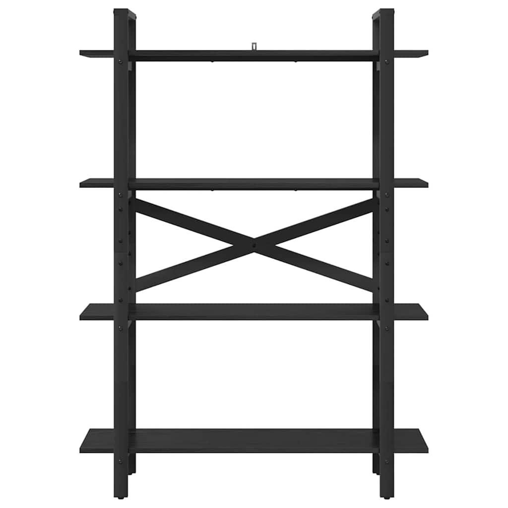 Bookshelf Black Oak 100 x 33.5 x 140 cm Engineered Wood