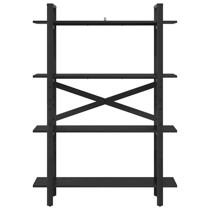 Bookshelf Black Oak 100 x 33.5 x 140 cm Engineered Wood