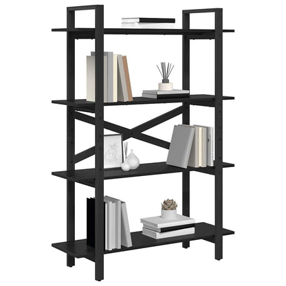 Bookshelf Black Oak 100 x 33.5 x 140 cm Engineered Wood