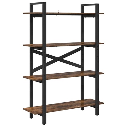 Bookshelf Smoked Oak 100 x 33.5 x 140 cm Engineered Wood