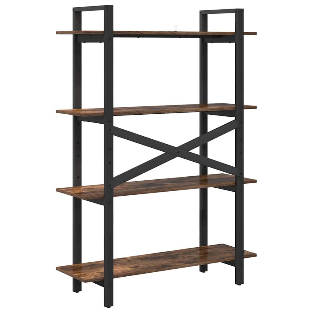 Bookshelf Smoked Oak 100 x 33.5 x 140 cm Engineered Wood