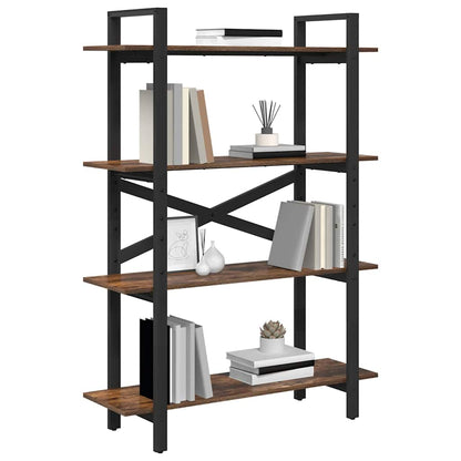 Bookshelf Smoked Oak 100 x 33.5 x 140 cm Engineered Wood