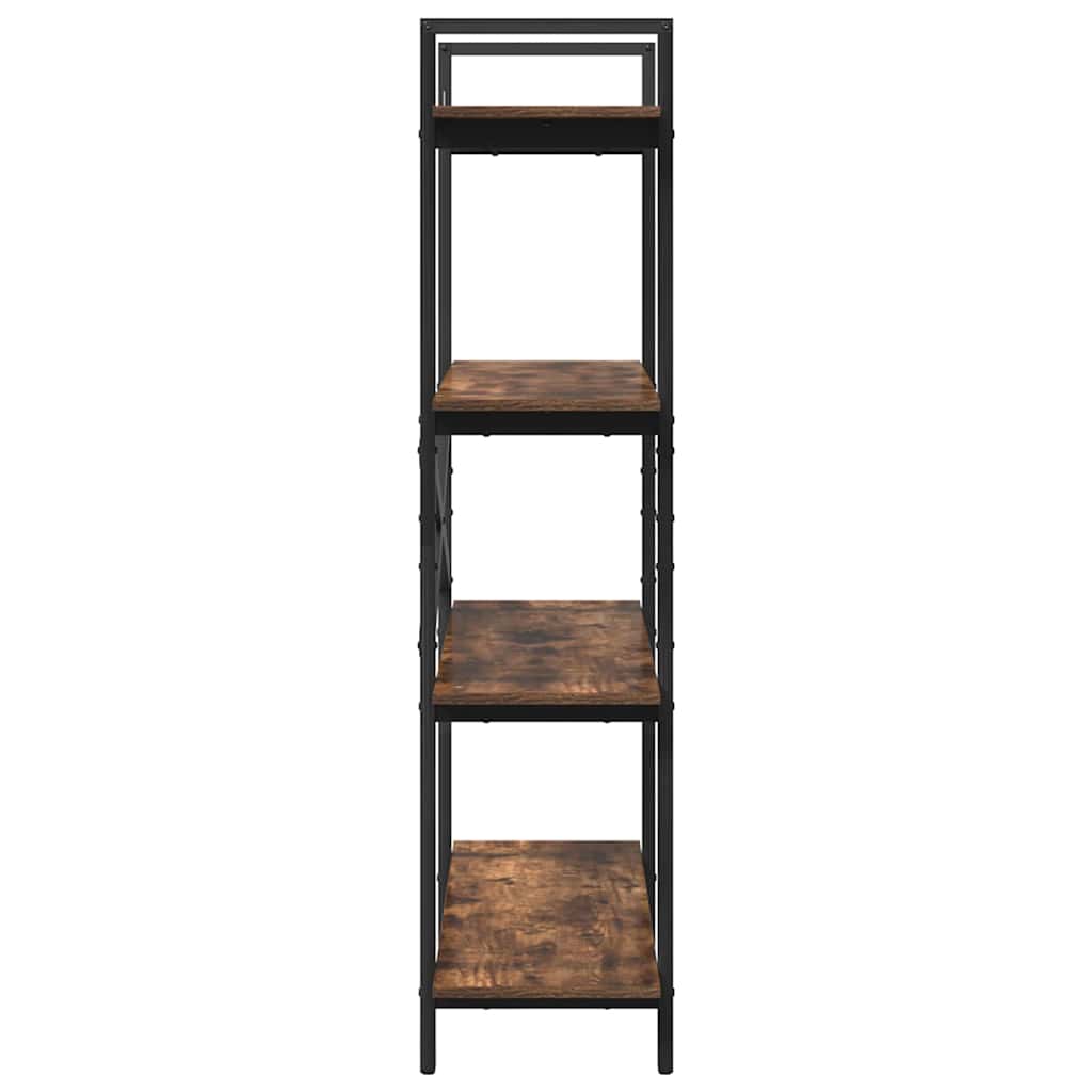 Bookshelf Smoked Oak 100 x 33.5 x 140 cm Engineered Wood