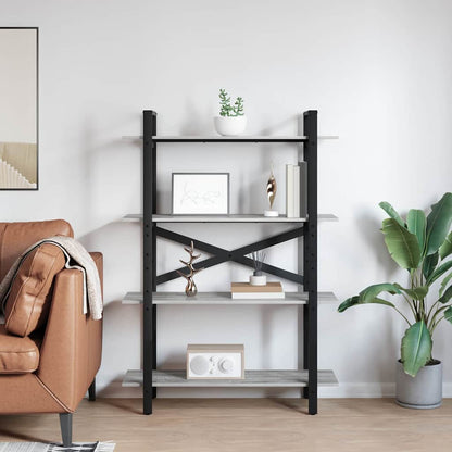 Bookshelf Grey Sonoma 100 x 33.5 x 140 cm Engineered Wood