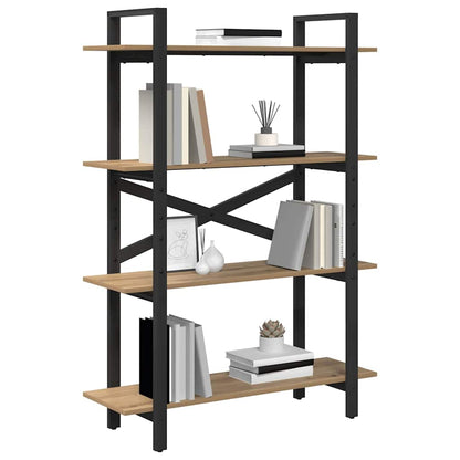 Bookshelf 4-Tier 100 x 33.5 x 140 cm Engineered Wood