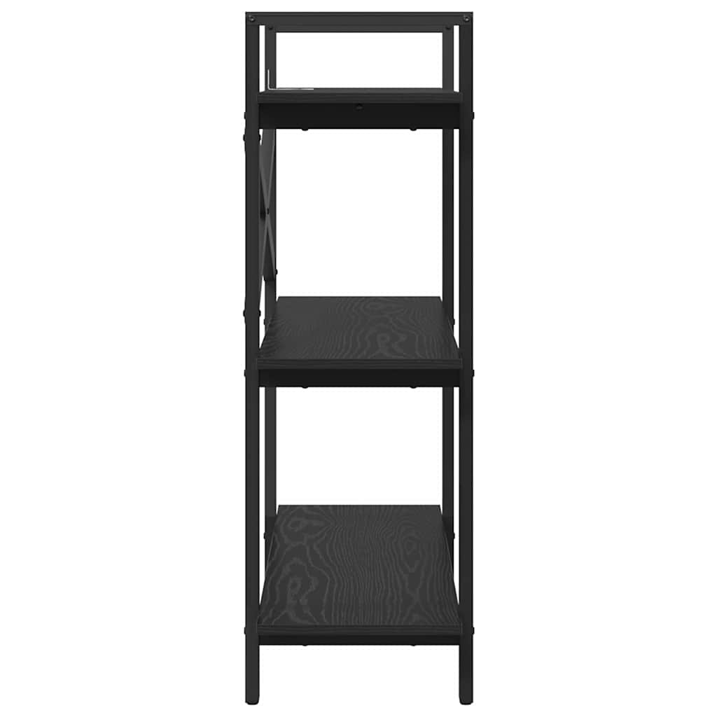 Bookshelf Black Oak 100 x 33.5 x 102 cm Engineered Wood