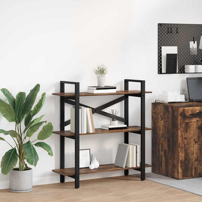 Bookshelf Smoked Oak 100 x 33.5 x 102 cm Engineered Wood