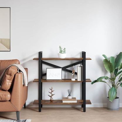 Bookshelf Smoked Oak 100 x 33.5 x 102 cm Engineered Wood
