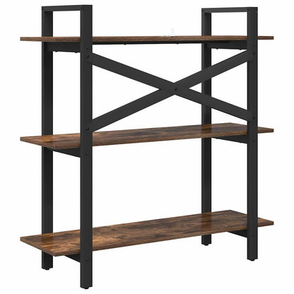 Bookshelf Smoked Oak 100 x 33.5 x 102 cm Engineered Wood