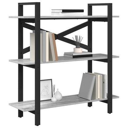 Bookshelf Grey Sonoma 100 x 33.5 x 102 cm Engineered Wood